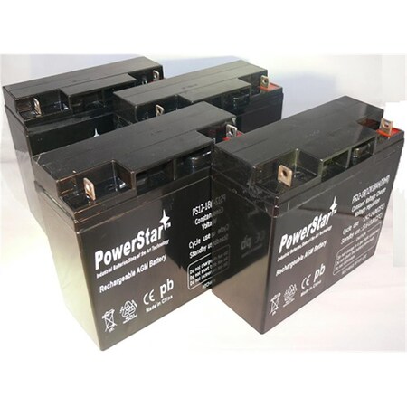 Powerstar 4 Pack Battery Rbc11 Ub12180 Sla 12V 18Ah T4 Terminal PO46675